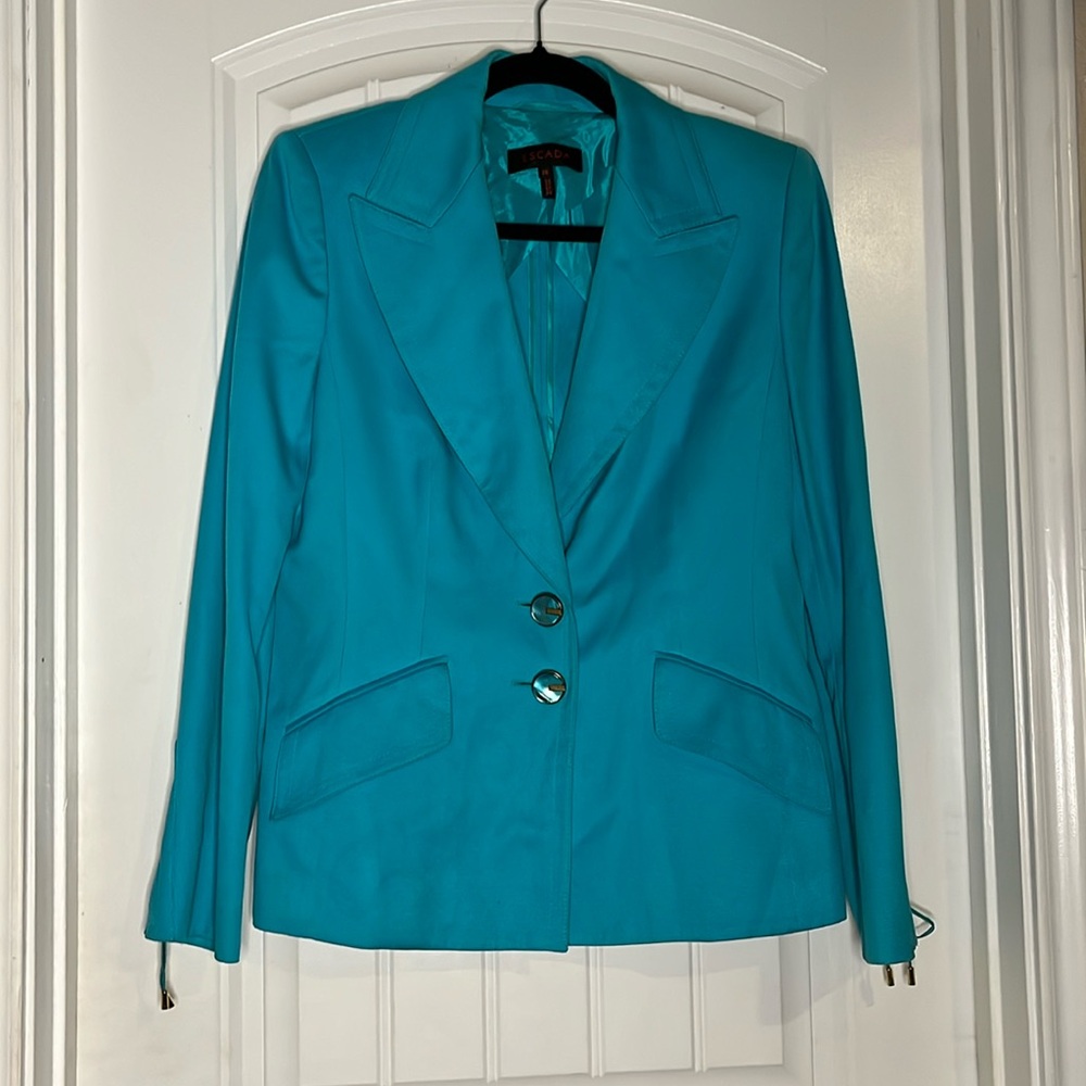 Escada Blazer Teal Blue